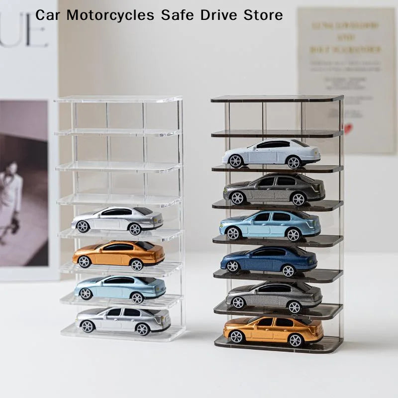 Acrylic Toy Car Display Case Multi-layered Show Box Home Wall Mounted