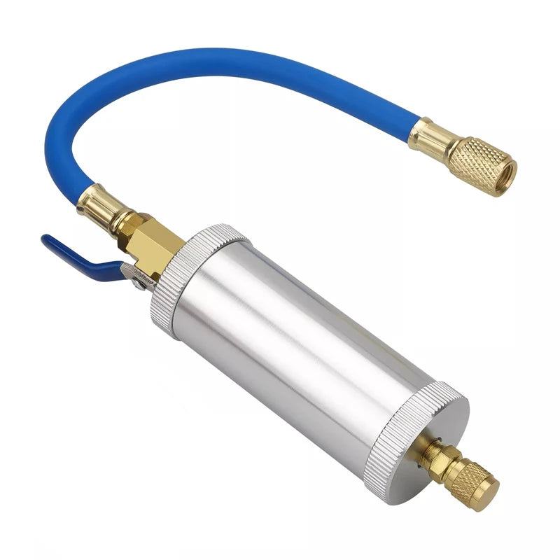 R12 R134A R22 Air Conditioning Car Oil Injection Dye Injection Tool 2 Ounce 1/4" Pure Liquid Oil Coolant Filler Tube Zpaxo