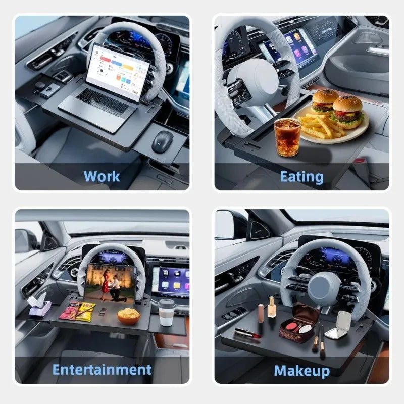 Steering Wheel Desk Tray – Folding Laptop & Food Car Table