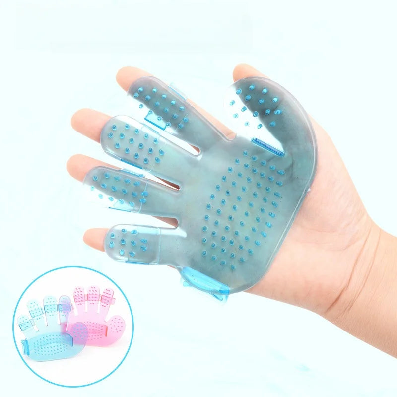 Dog Pet Brush Glove Deshedding Gentle Efficient Grooming Bath Cat