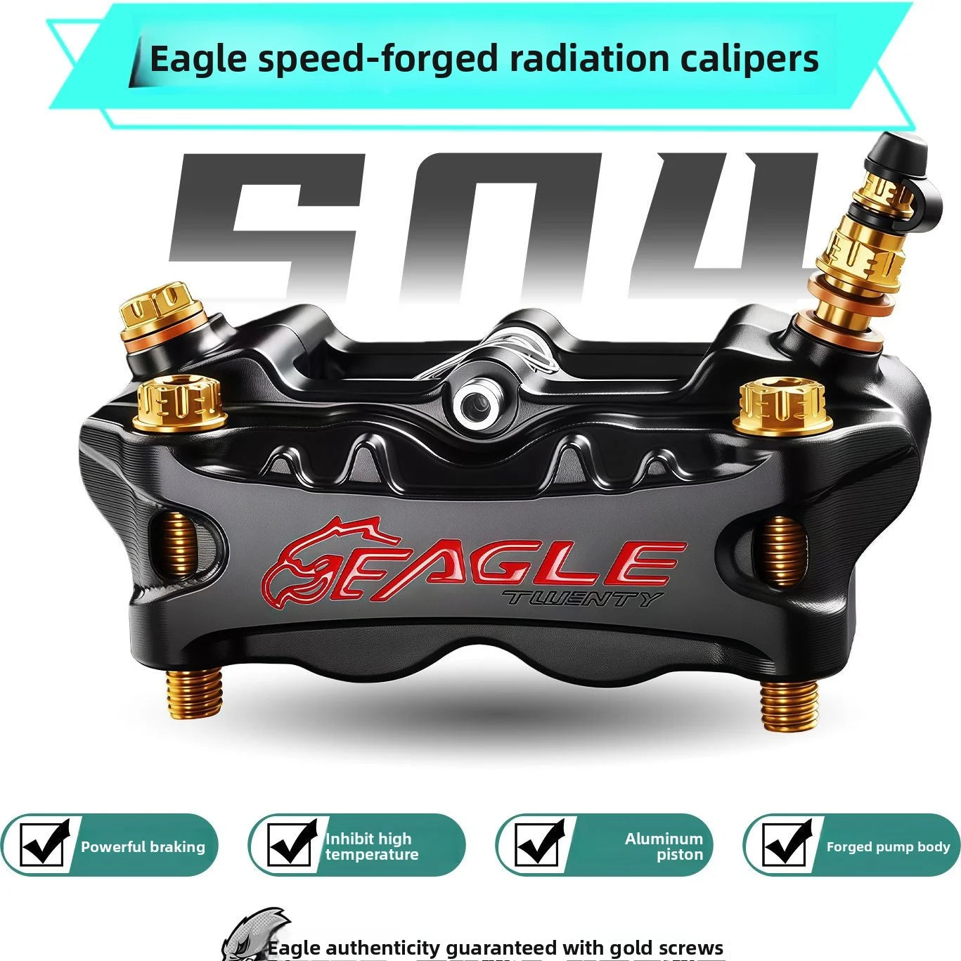 Eagle Speed S-04 Radial 4-Piston Front Brake Caliper | Aluminum