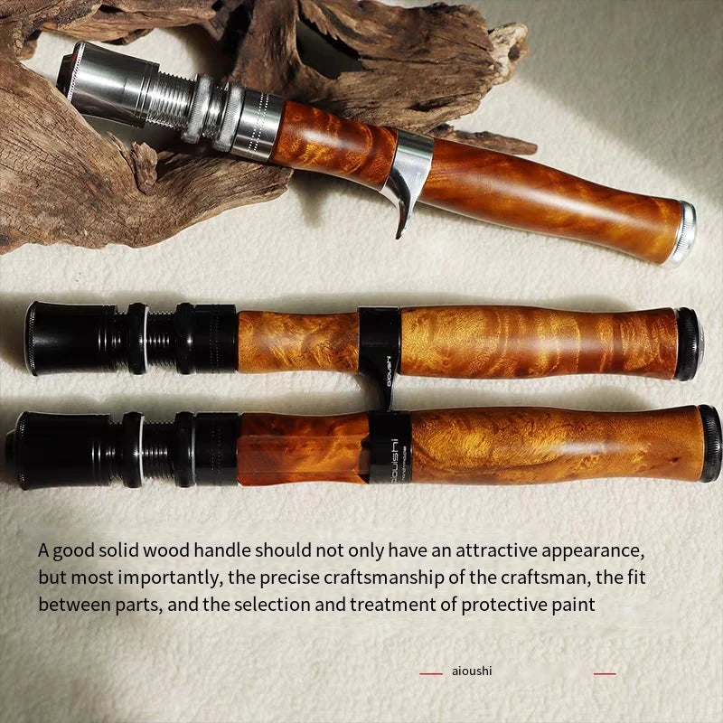 DIY Solid Wood Cork Handle Spinning Lure Rod – Fast Action