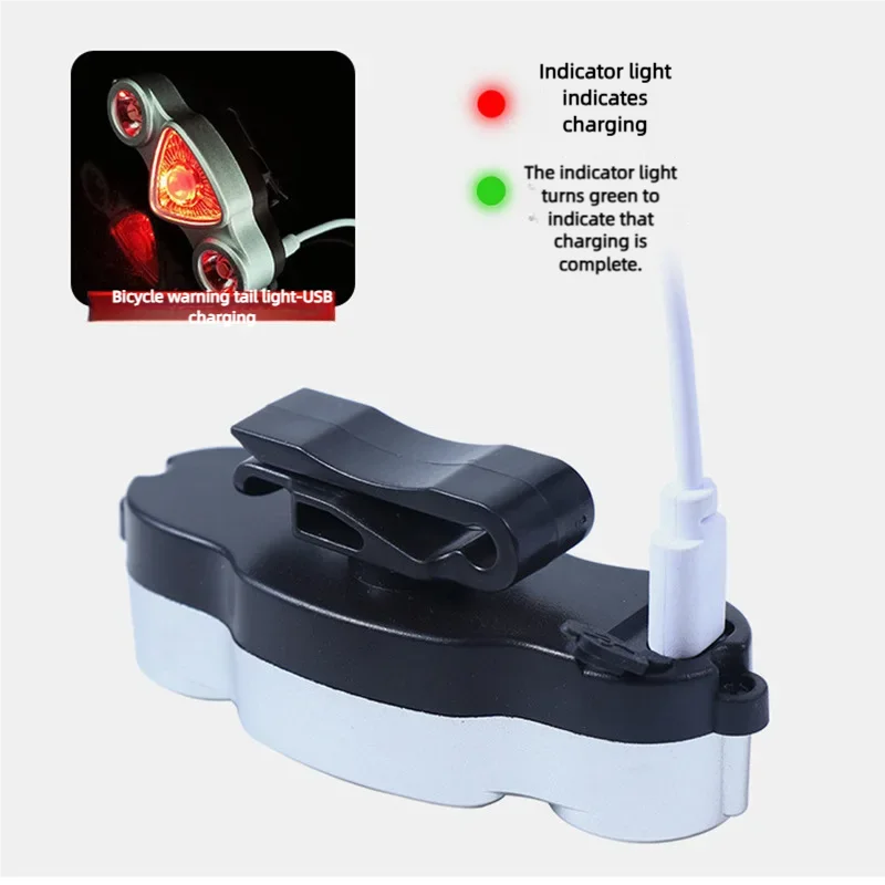 Bicycle Tail Lights USB Charging Cycling Night Riding Warning outdoor Road Mountain Bike Colorful Tail Lights Bicycle Accessorie Zpaxo
