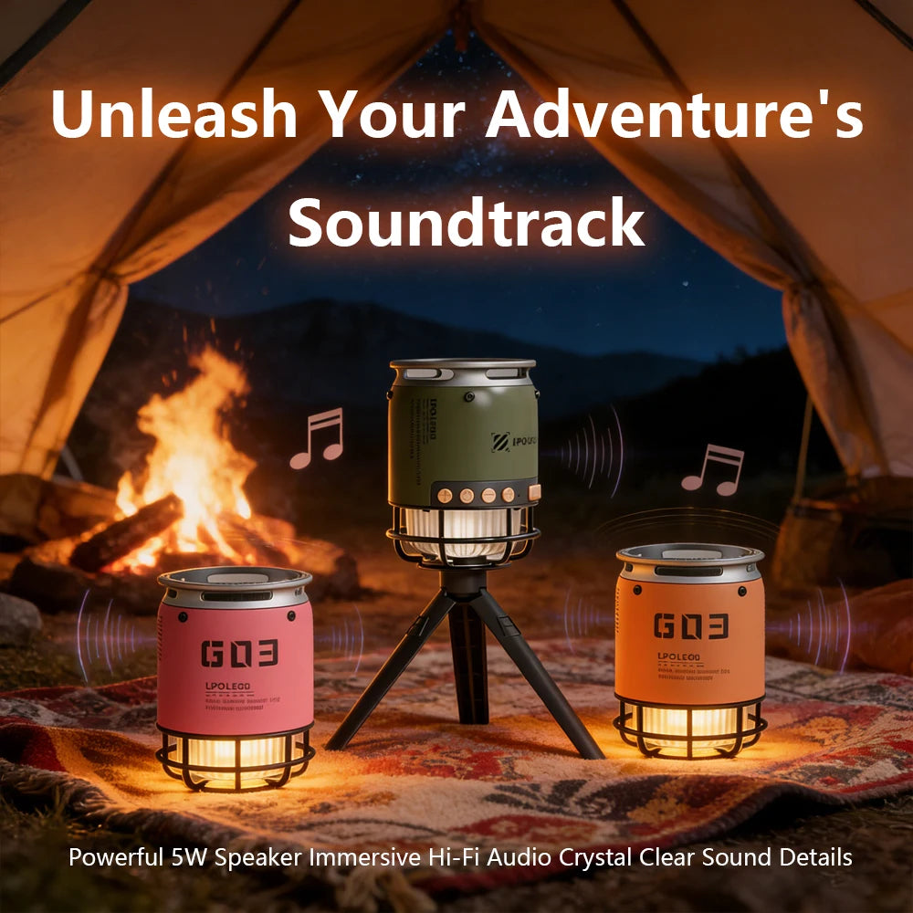 Mini Portable Outdoor Camping Bluetooth Speaker Wireless Column 5W Zpaxo