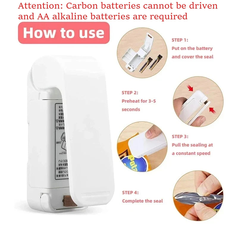 Mini Heat Bag Sealing Machine Package Sealer Bags Thermal Plastic