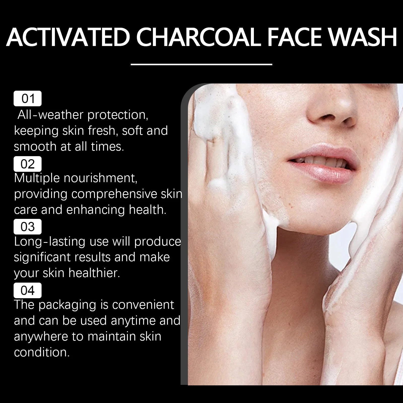 Niacinamide Facial Cleanser Smoothing Cleaning Dirt Oil Control Shrinking Pores Brighten Dullness Moisturizing Facial Wash Cream Zpaxo