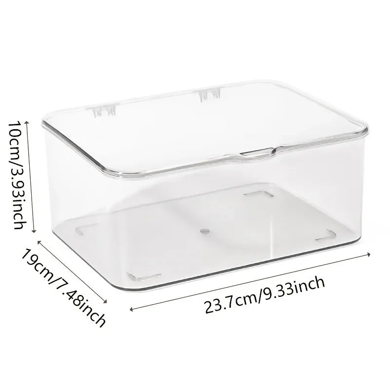 Acrylic Clear Storage Organizer Box Clamshell Design Home Office