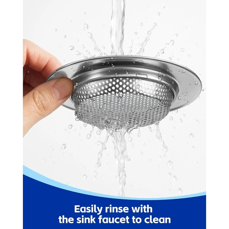 Stainless Steel Sink Strainer – Rust-Proof Drain Basket 1/3/5 Pack
