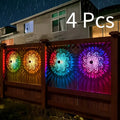 Solar-powered Mandala Metal Hollow Outdoor Wall Lamp Garden Solar