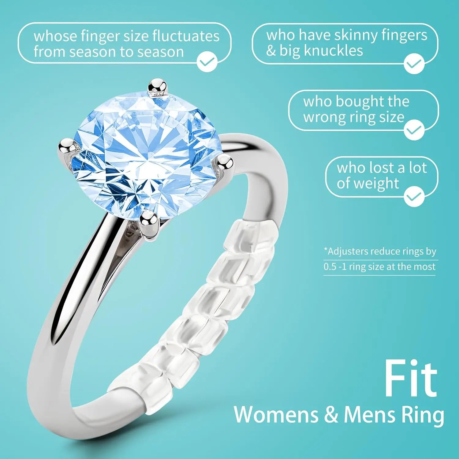 Invisible Ring Sizers – Adjustable Spacers for Loose Rings