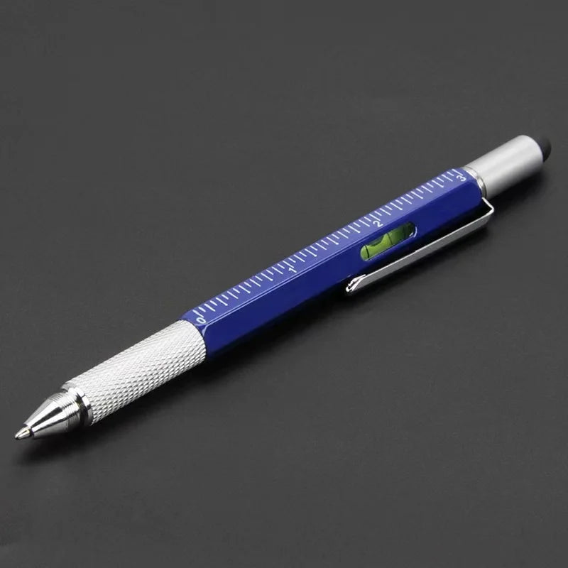 1 Multifunction Ballpoint Pen Modern Handheld Tools Measure Technical Zpaxo Blue