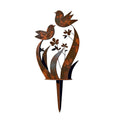 Metal Yard Lawn Ornament Stakes Retro Flower Bed Decor Plant Stake