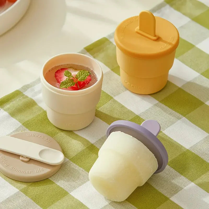 Summer Essentials: Silicone Ice Cream Cups - Bpa-Free, Freezer & Oven Safe Zpaxo