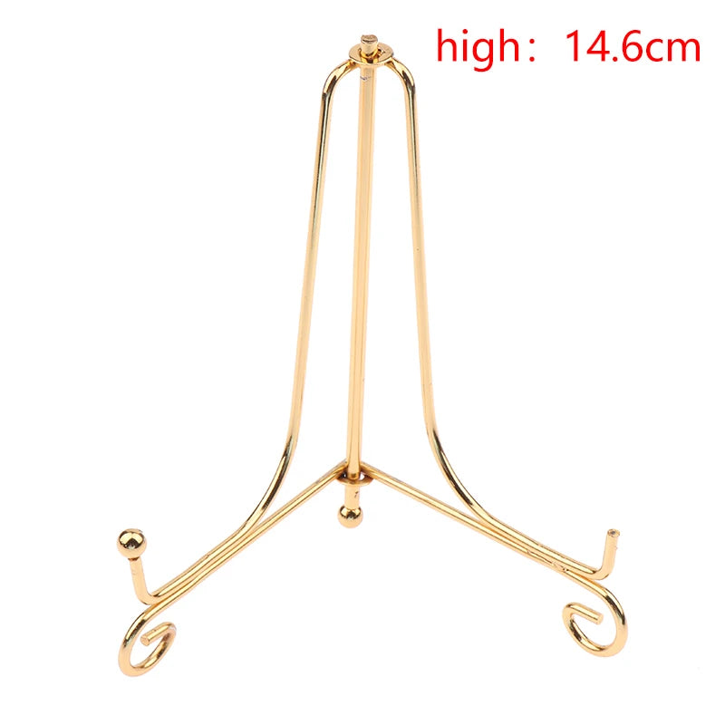 Gold Iron Display Stand Craft Bracket Book Holder Photo Pedestal Bowl Zpaxo 15cm