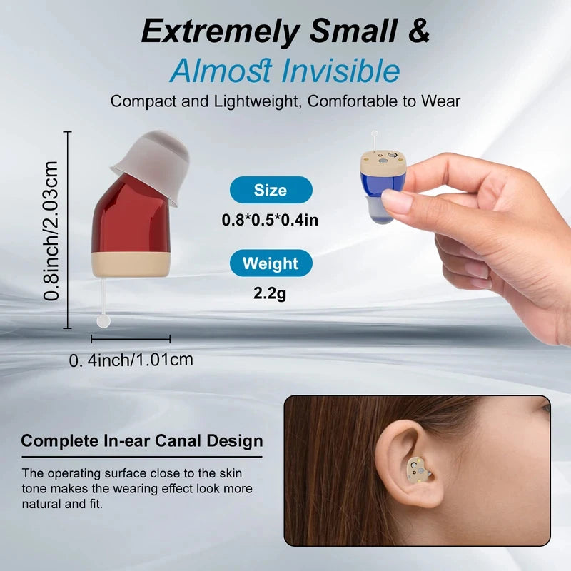 Portable Rechargeable Hearing Amplifiers Headphones Seniors Magnetic
