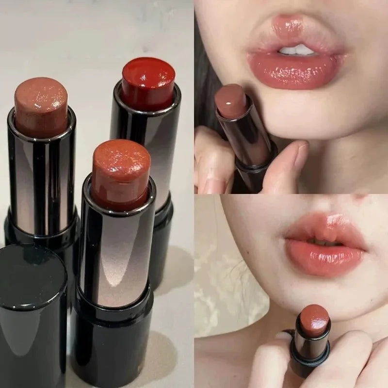 Low Saturation Light Lipstick Nude Brown Long Lasting Moisturizing