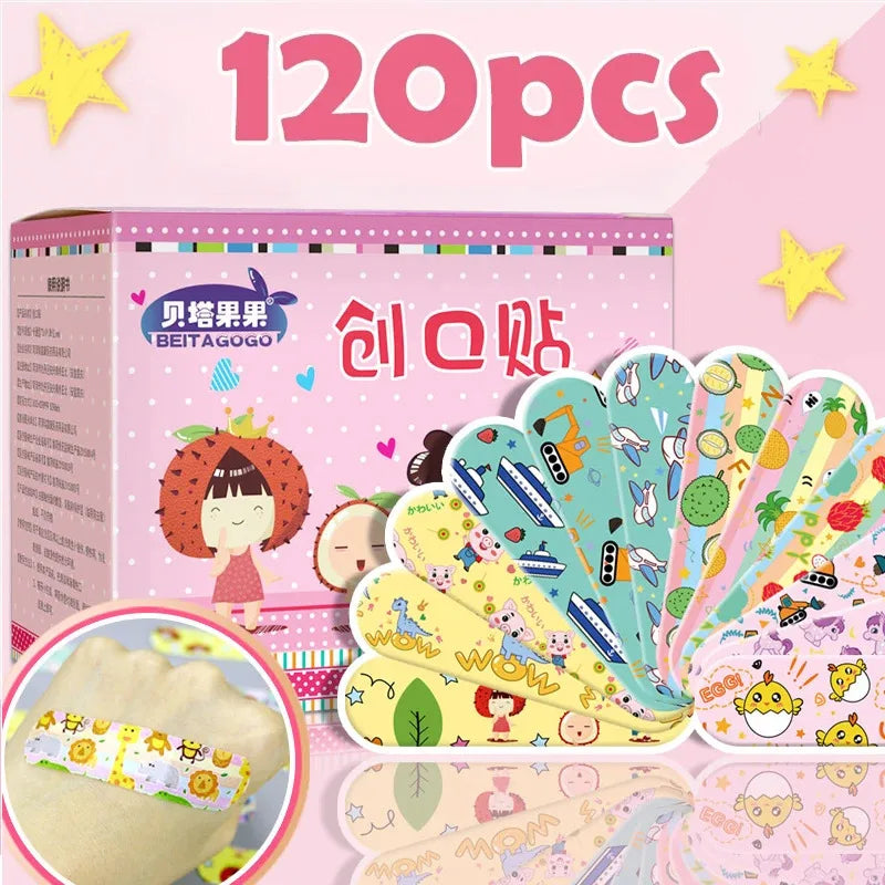 Kids Cartoon Animal Waterproof Bandage Strips – 60-360 Pack