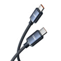 120W USB-C to USB-C Fast Charging Cable – 6A Quick Charge USB-C Charging Cable Zpaxo Black 1m