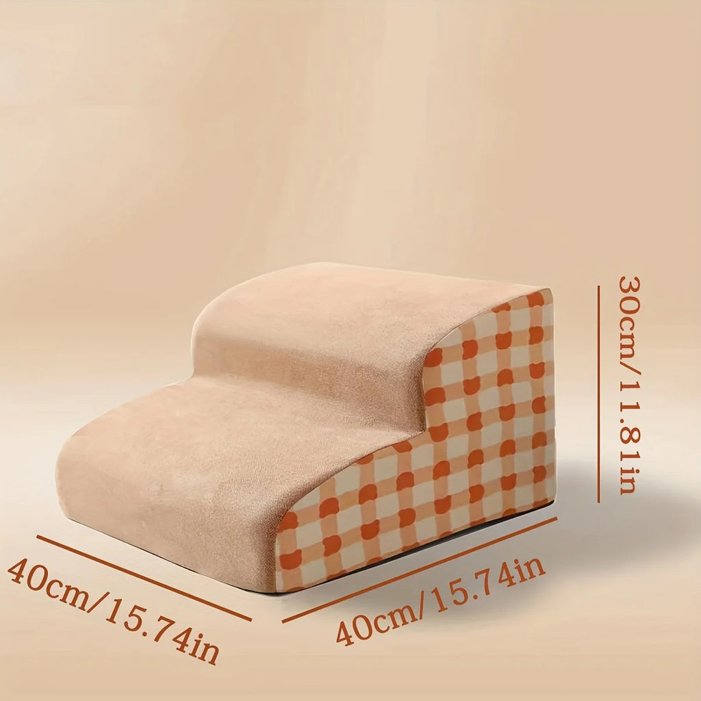 High Density Foam Pet Bedside Stair Steps, 2/3 Step Pet Ladder For Bed, Detachable And Washable Zpaxo