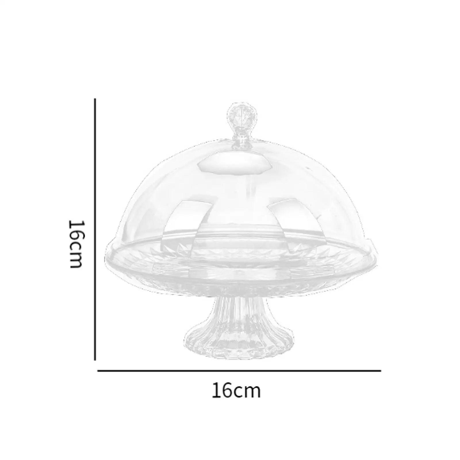 Dome Serving Plate Multiuse Cake Stand Dried Fruit Salad Cover Candy Zpaxo