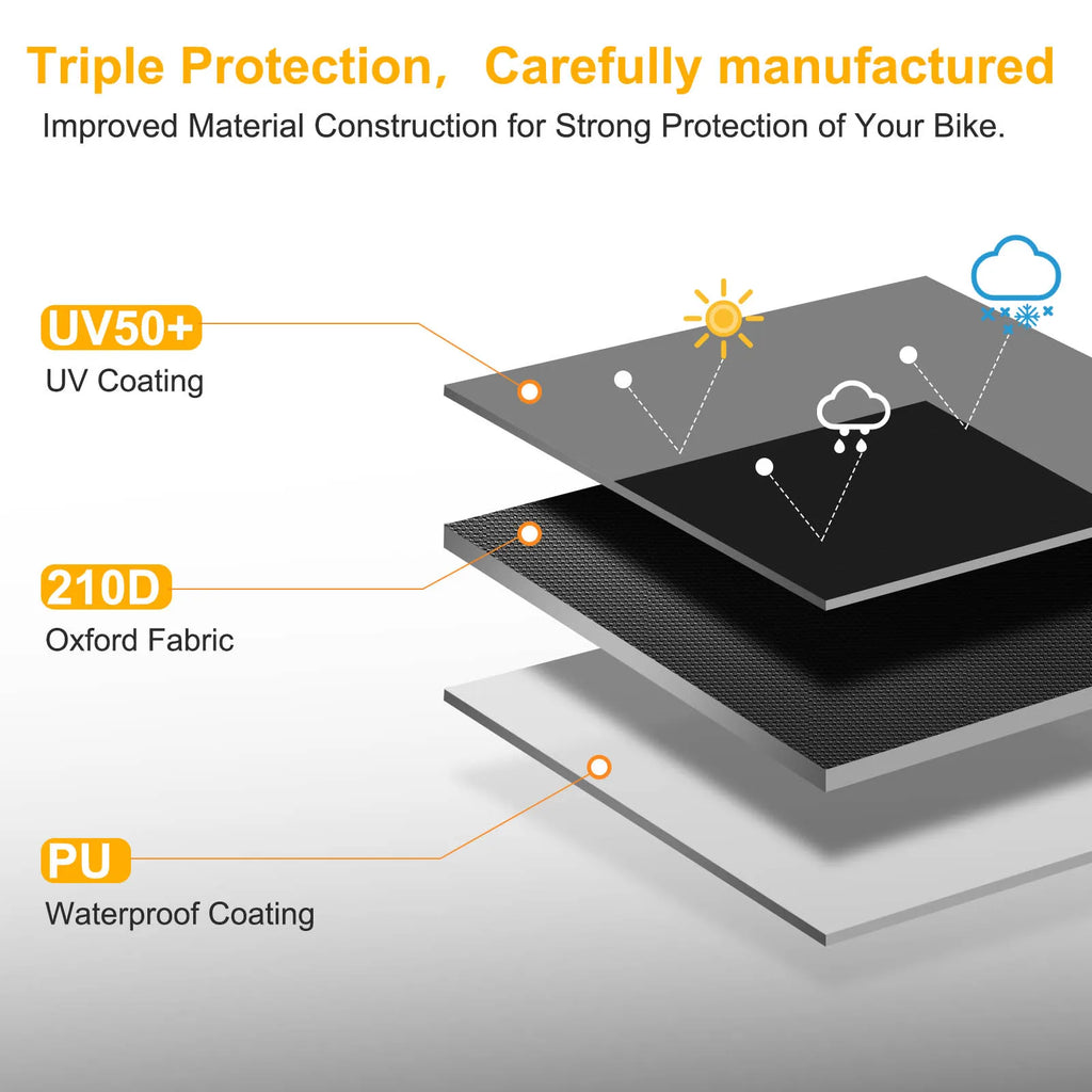 Toptrek Bike Cover 210D High Quality Bicycle Protector Multipurpose Rain Snow Dust Waterproof All Weather Protective Covers Zpaxo