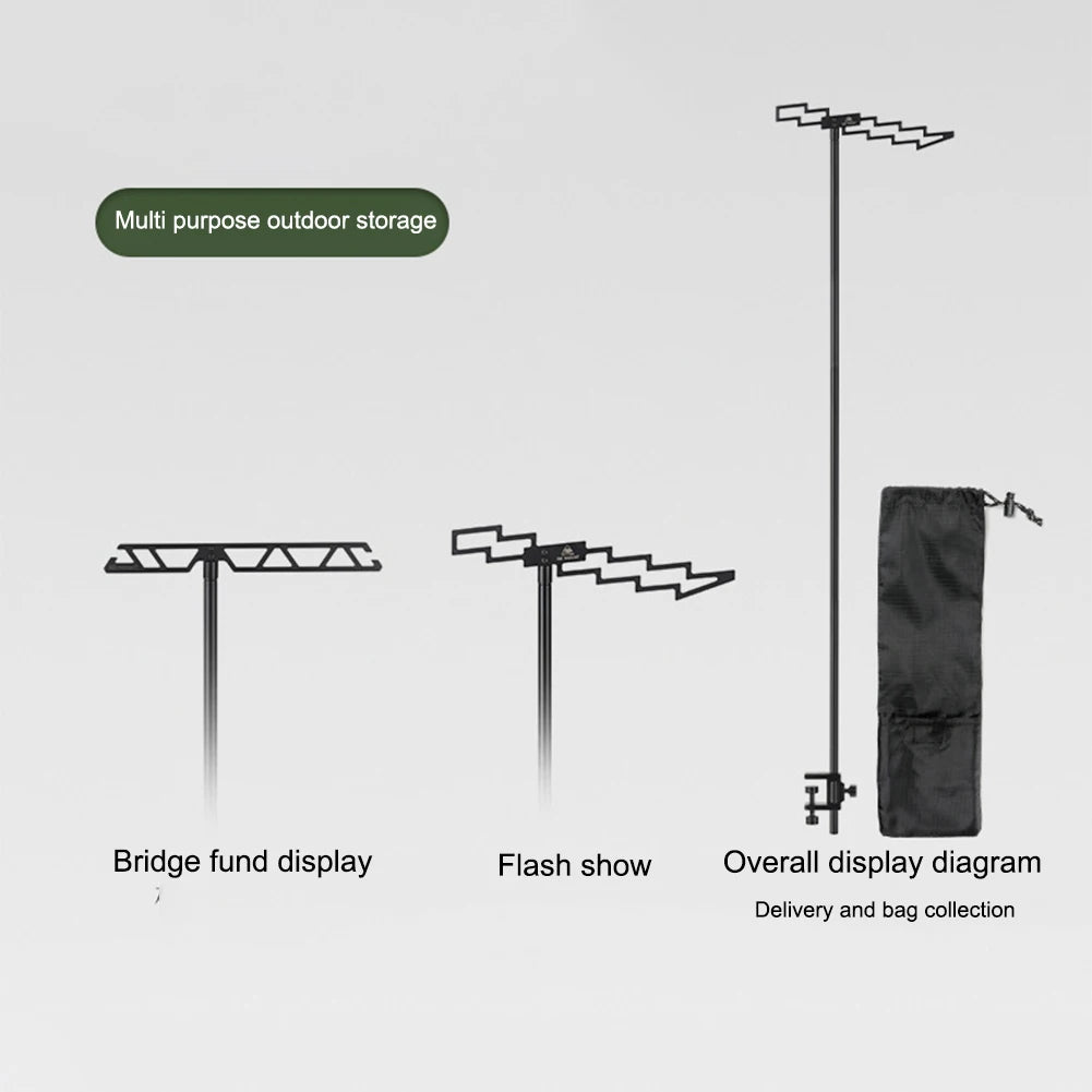 Portable Camping Light Holder Multi-purpose Hanging Stand Height