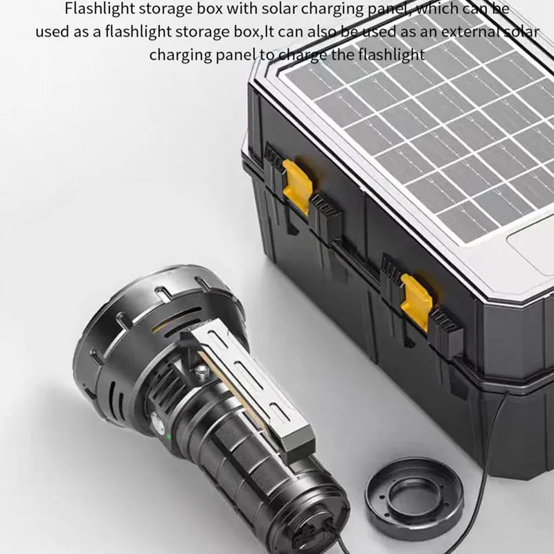 ESMARTER 58000 Lumen Rechargeable Flashlight & Solar Case