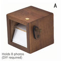 Hand Motion Page-turning Photo Machine Decorative Easy To Install Luminous Hand Crank Photo Flip Book Frame 8/16 Photos Zpaxo A
