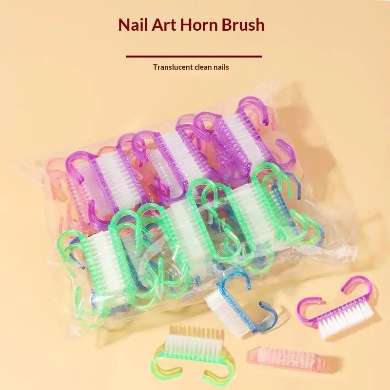 5-Pack Nail Art Cleaning Brush Set – Soft Nylon Dust Brushes