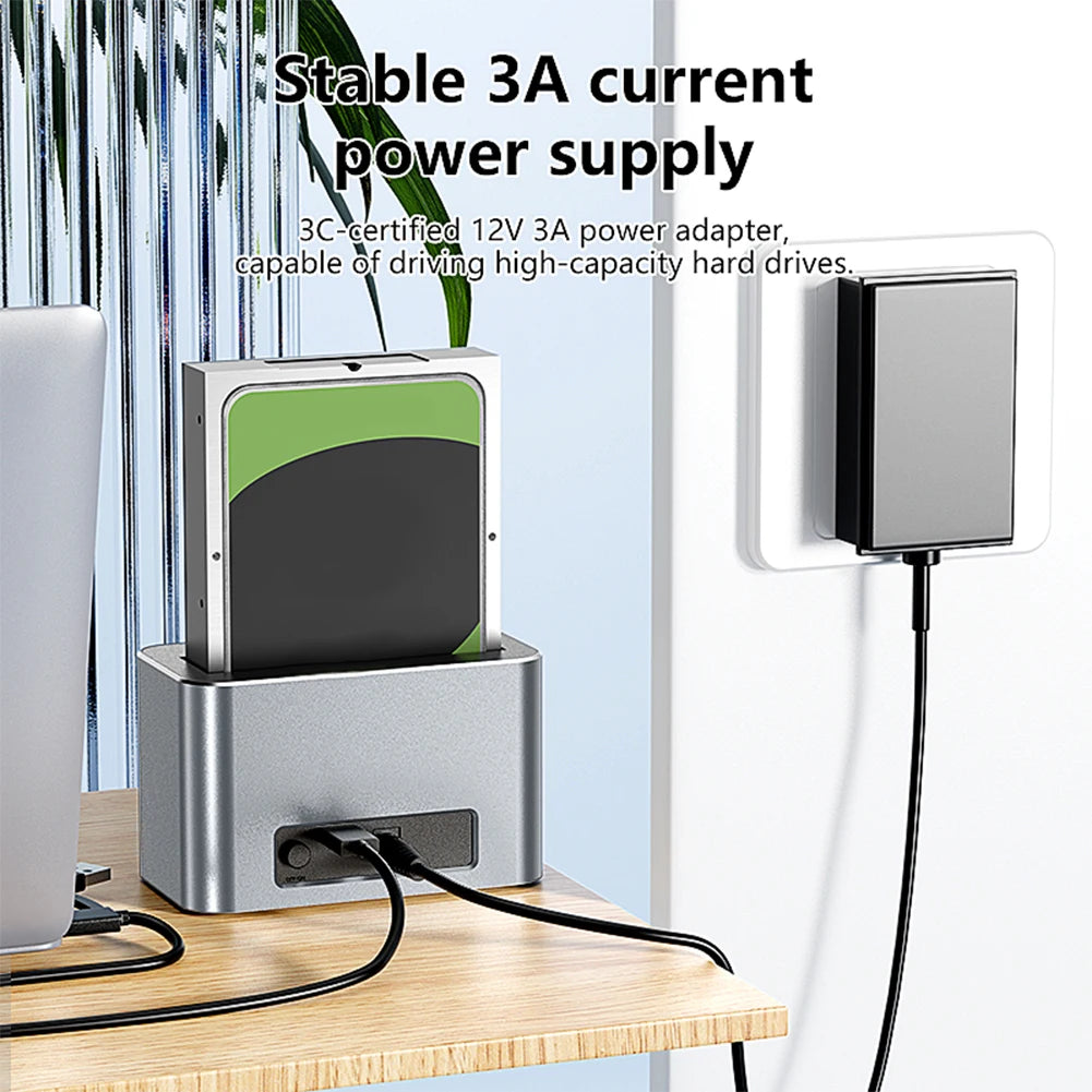 Hard Drive Dock SAS USB 3 0 Adapter 5Gbps SATA Enclosure Support Up