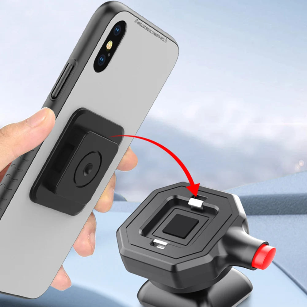 Car Phone Holder Quick Install Adhesive Dashboard Mount Clip GPS