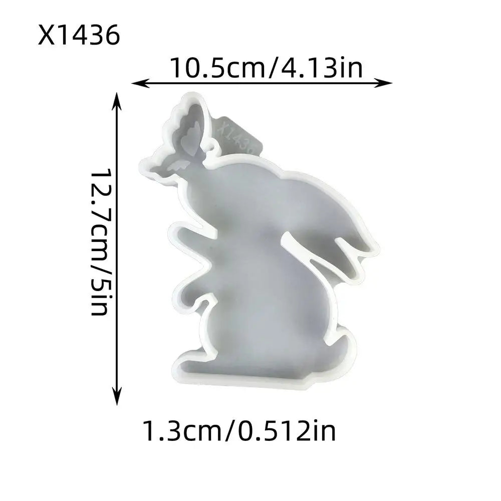 Bunny Silicone Mold Butterfly Easter Spring Candle Making Molds Resin