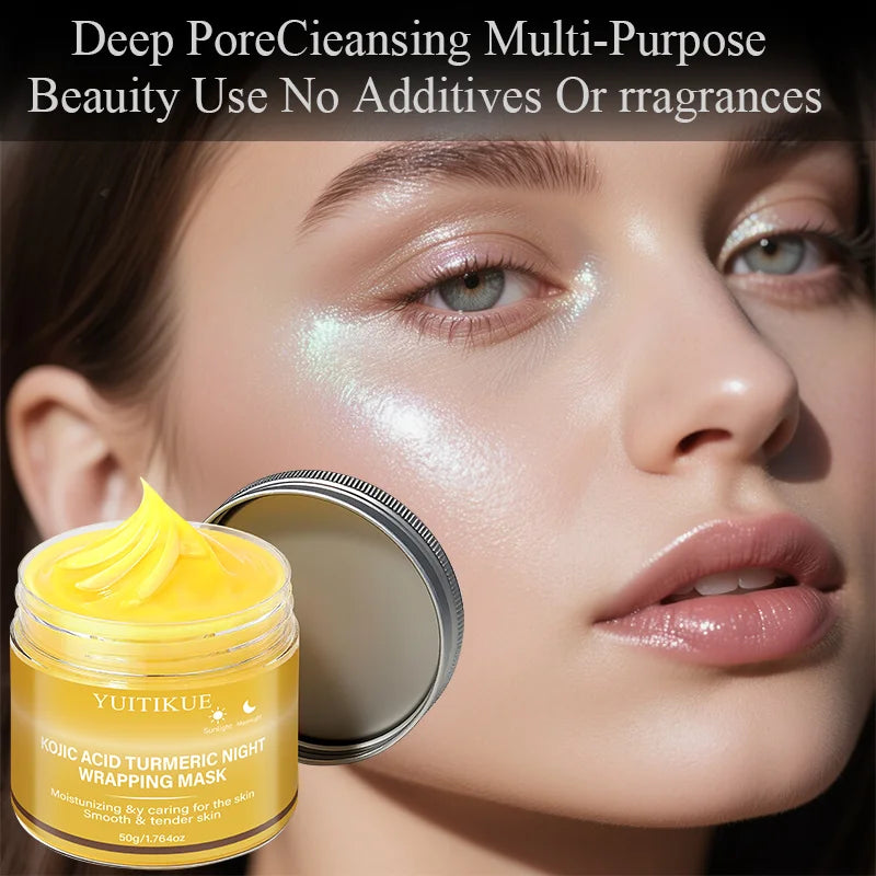 YUITIKUE Turmeric Night Peel-Off Mask – Deep Pore Cleansing Peel-Off Face Mask Zpaxo