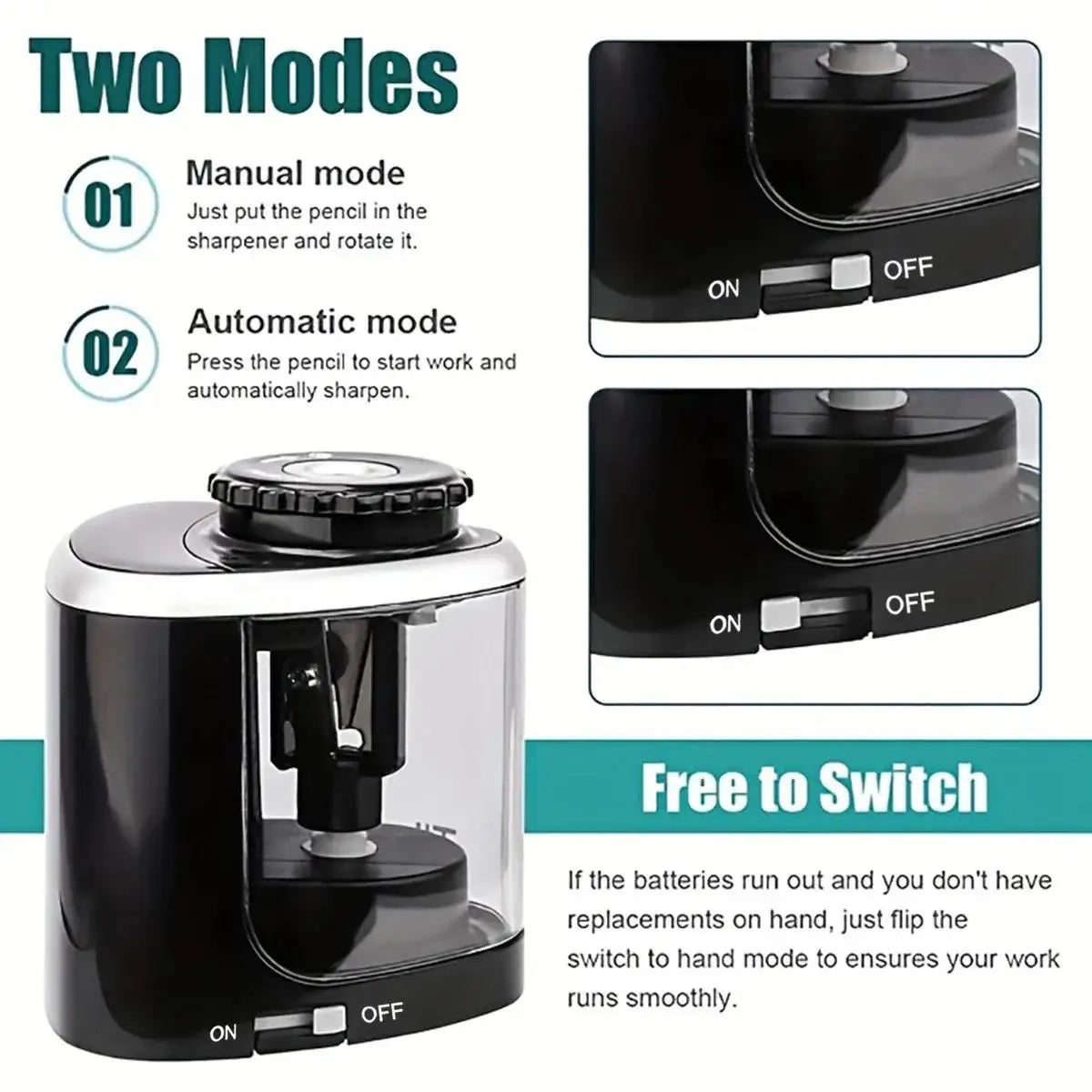 Automatic Electric Pencil Sharpener 6- Home Office School Student
