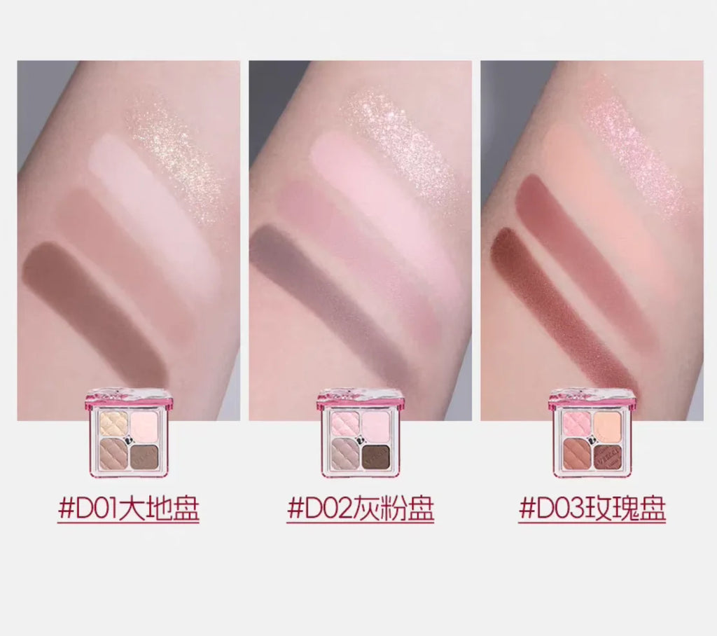 VEECCI Portable Eye Shadow Matte Pearl Finish Eyeshadow Palette Easy Zpaxo