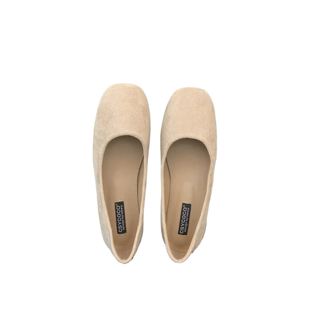 Women Flats Slip Flat Shoes Candy Woman Boat Black Loafers Faux Suede