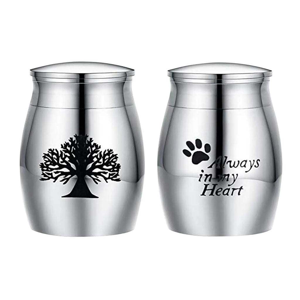 Mini Stainless Steel Pet Cremation Urn | Memorial Keepsake Case Pet Memorial Urn Zpaxo