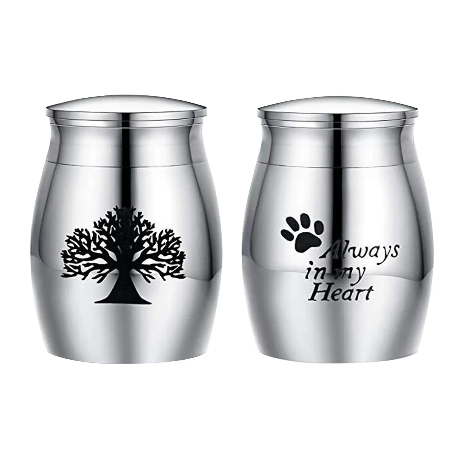 Mini Stainless Steel Pet Cremation Urn | Memorial Keepsake Case Pet Memorial Urn Zpaxo