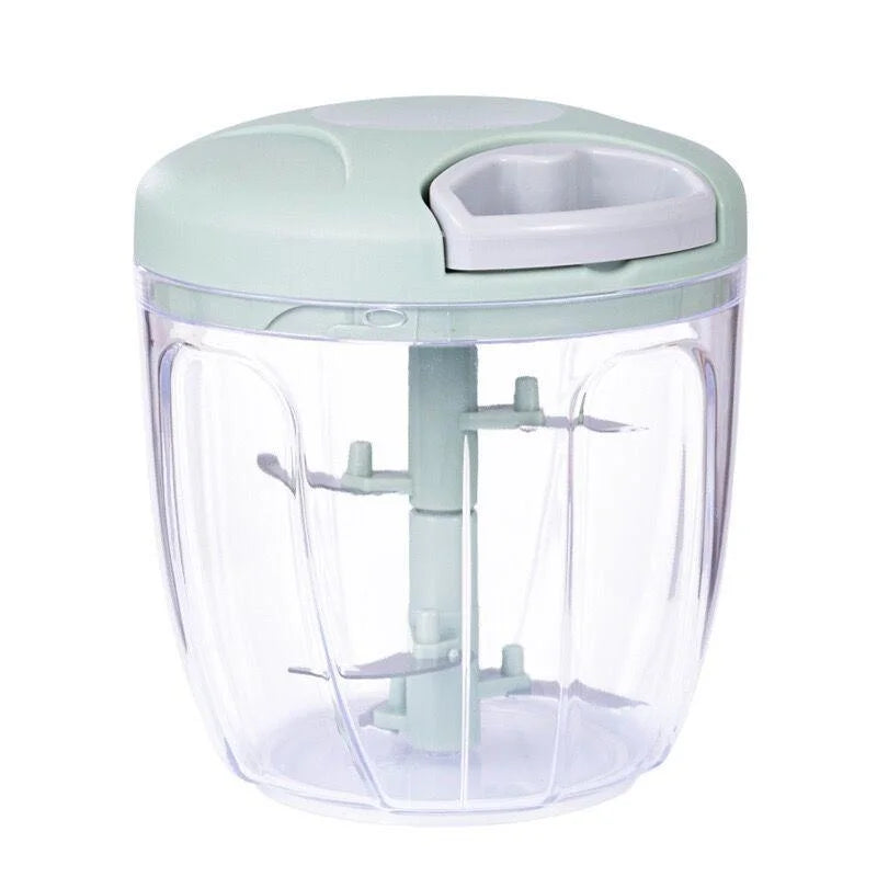500/900ML Manual Meat Mincer Garlic Chopper Rotate Garlic Press Crusher Vegetable Onion Cutter Kitchen Cooking Accessories Zpaxo 900ml-Green
