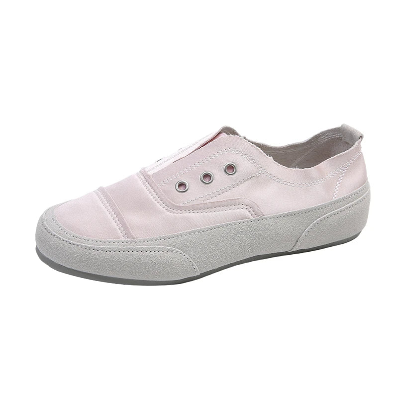 Women's Slip-on Sneakers Satin Casual Flat Bottom Spring Design