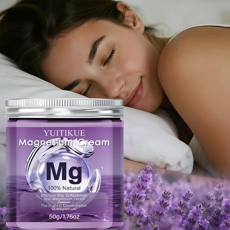 YUITIKUE Natural Magnesium Cream – Moisturizing Body Cream 50g Body Moisturizer Cream Zpaxo