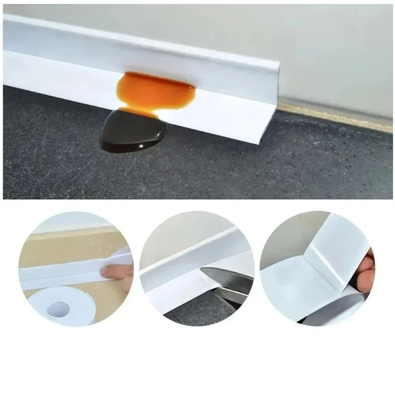1m/3.2m PVC Waterproof Sealing Tape for Bathroom Sink, Shower, Bathtub and Toilet - Self Adhesive Wall Sticker Zpaxo