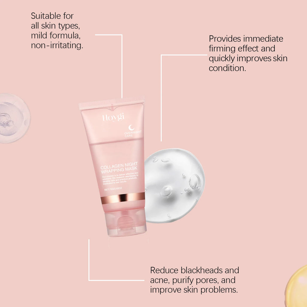 Hoygi Collagen Peel Off Mask Anti Wrinkle Firming Hydrating Easy Peel All Skin Types Non Irritating Deep Cleansing Brightening Zpaxo
