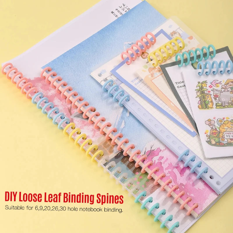 30-Hole Plastic Binder Spine – Cuttable DIY Notebook Binding