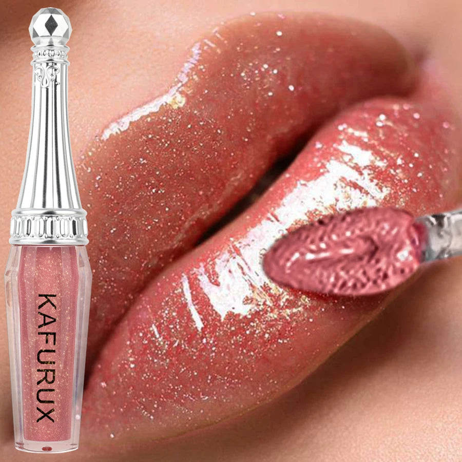 6 Colors Glitter Lip Glaze Long Lasting Gloss Waterproof Liquid