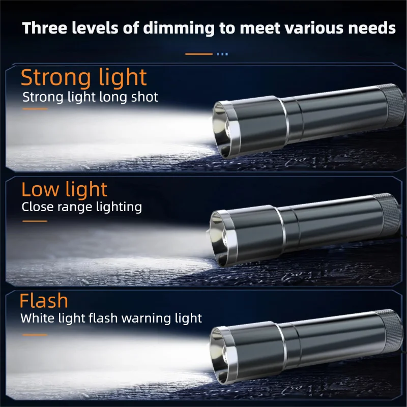 Mini Compact Brightness Multifunctional Flashlight Outdoor Portable