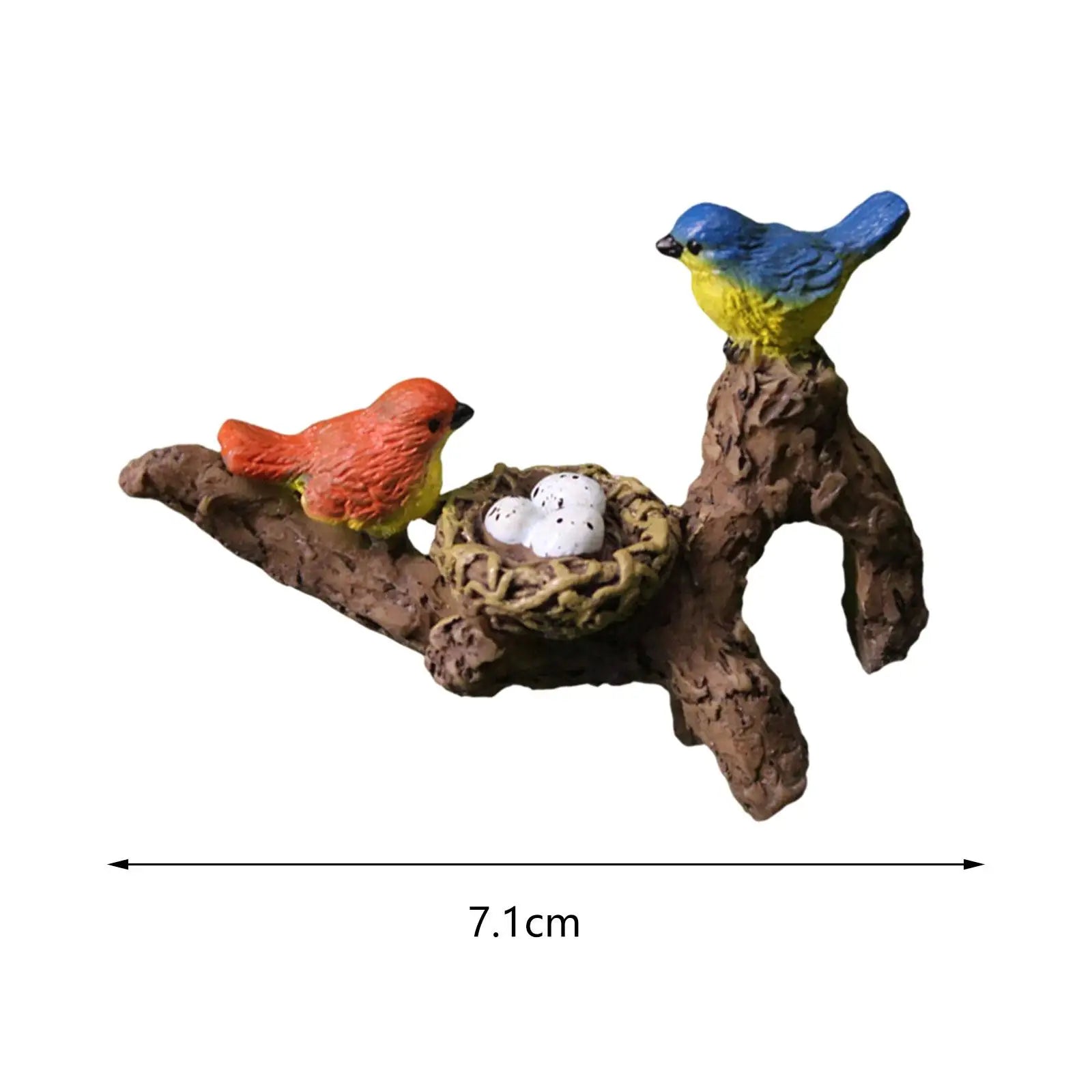 Resin Bird Statue with Branch – Garden & Home Figurine Bird Figurine Ornament Zpaxo