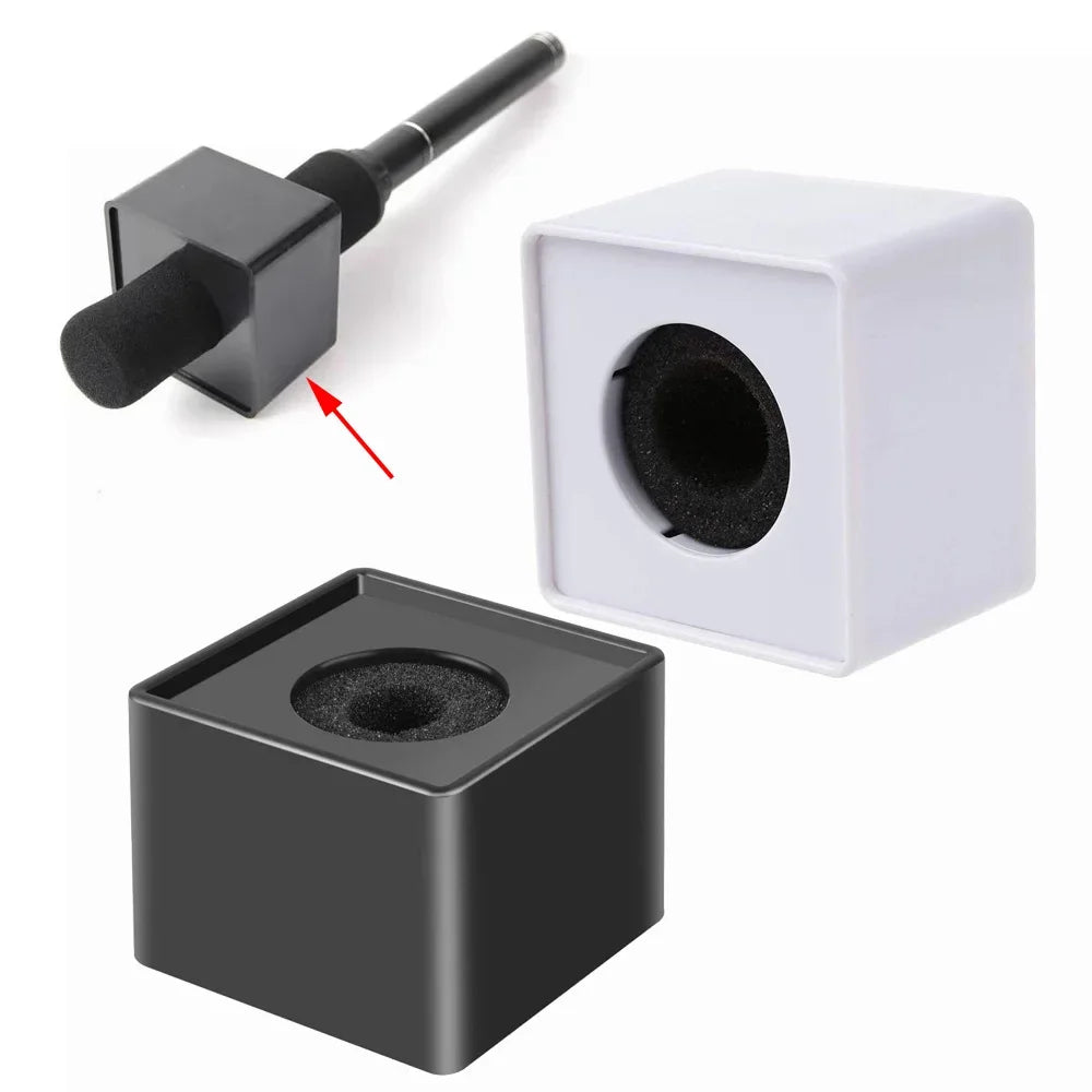 Microphone Flag Station Cube ABS Square Flags Interview Mic Logo Mark Zpaxo