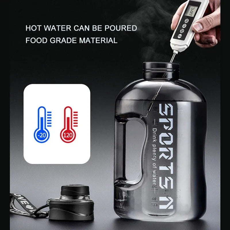 Large Capacity 2 Liter Water Bottle Sports Gym Kettle Camping Travel
