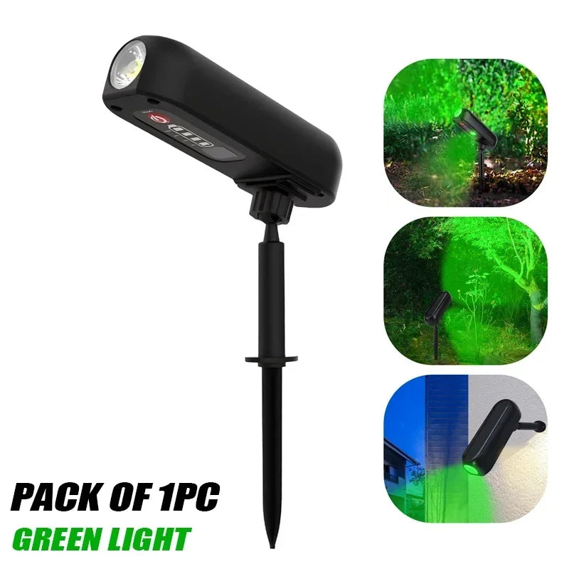Solar LED Garden Spotlight – IP65 Waterproof Landscape Light Solar Garden Spotlight Zpaxo Green Light-1PC 1PC